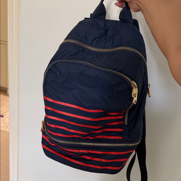 Cynthia Rowley Handbags - Cynthia Rowley Navy Backpack with Red Stripes